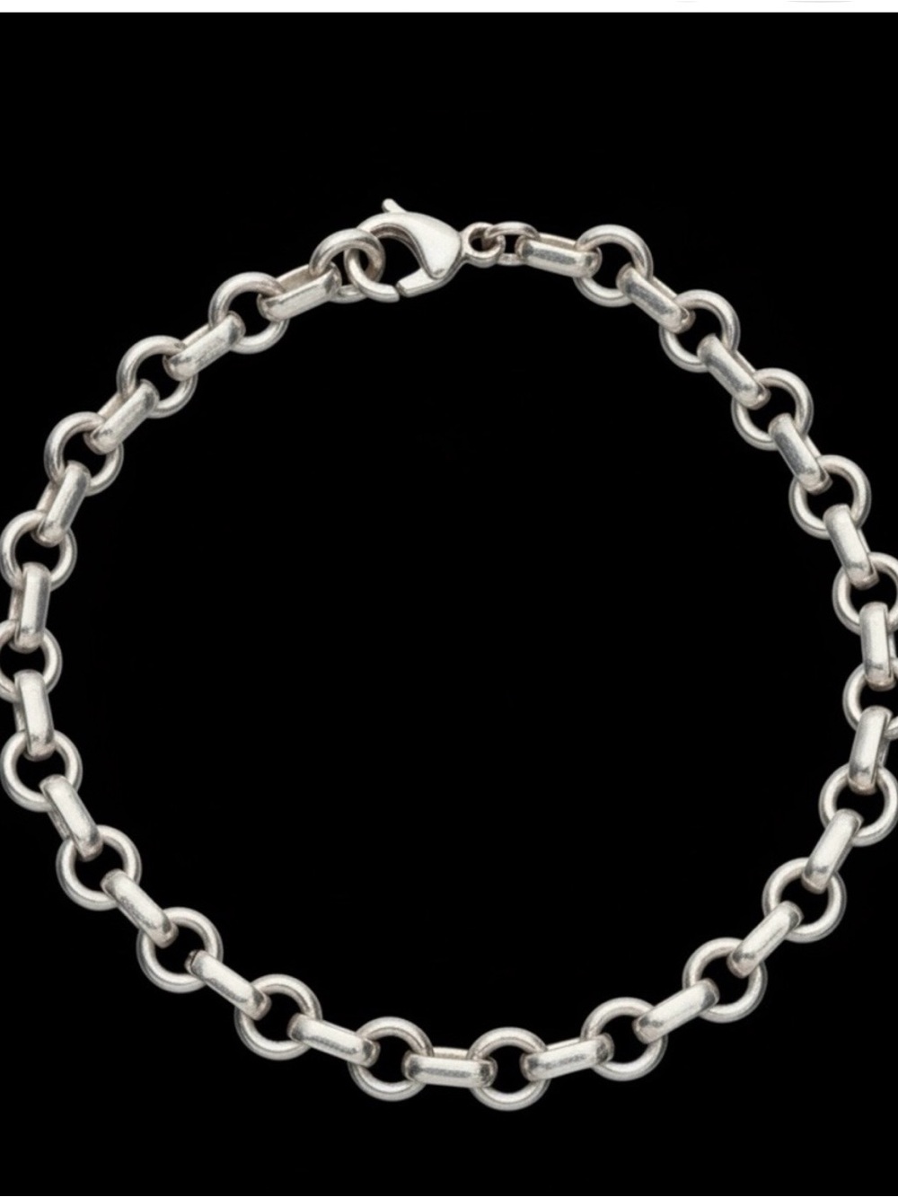Authentic Vintage Tiffany & Co. 925 Silver Round Donut Link Bracelet COA Include